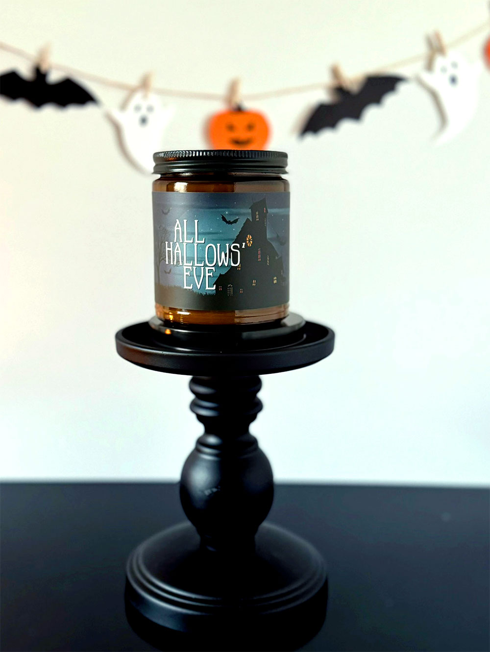 All Hallows' Eve amber jar