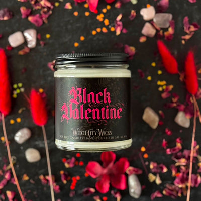 Black Valentine candle