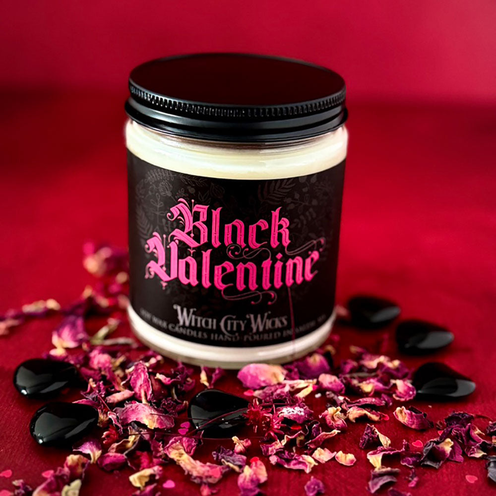 Black Valentine candle