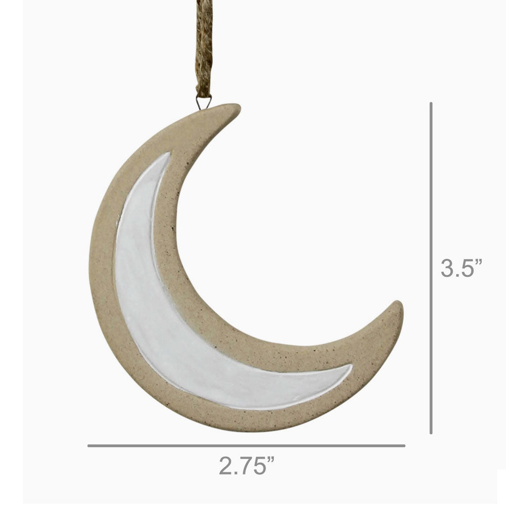 Ceramic Hanging Moon ornament