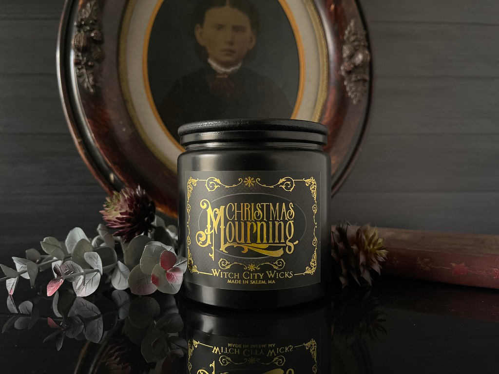 Christmas Mourning jar candle