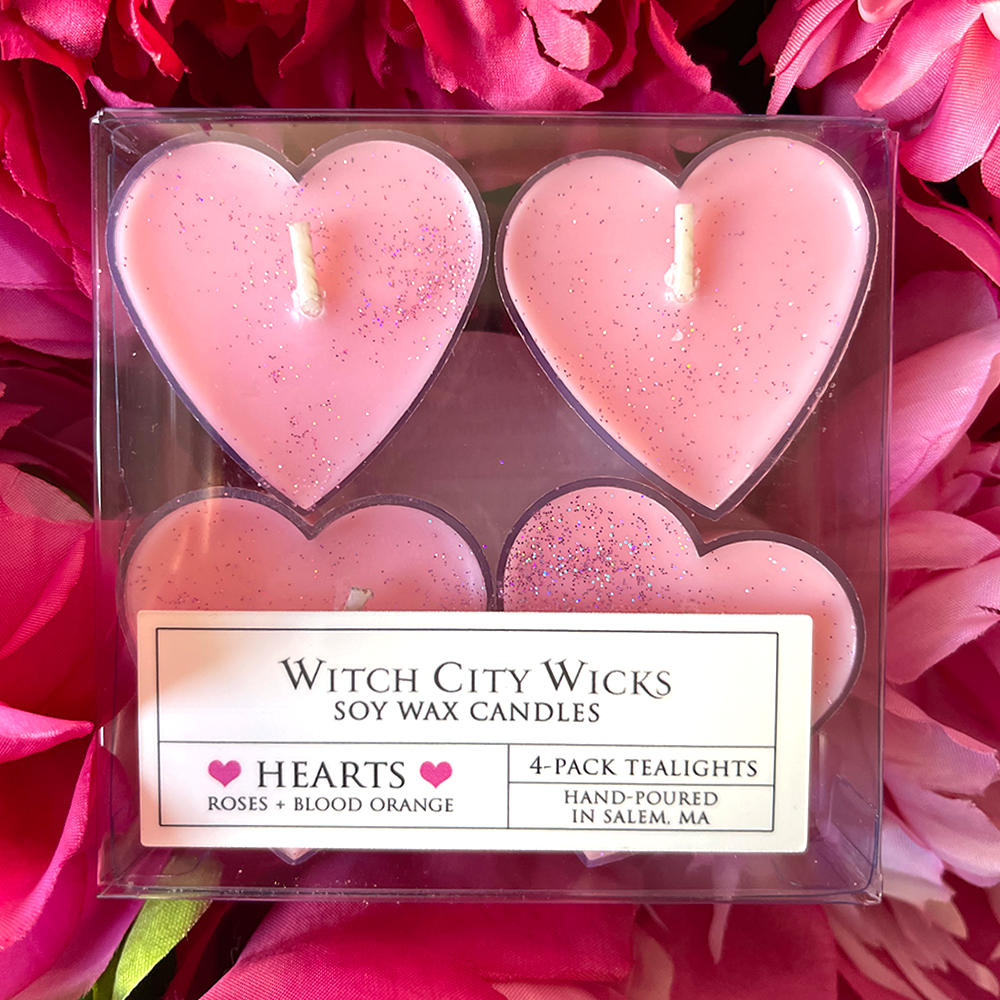 Heart shaped tealights- 4pk, limited